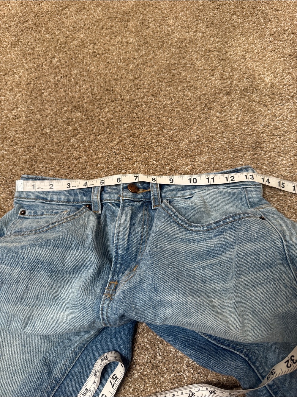 BDG Light Blue Women's Wide Leg Jeans Tapered Baggy SZ 25" Small flaw - Picture 5 of 11